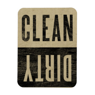 sauber Geschirrspülmaschine "Dirty Letterpress" Magnet