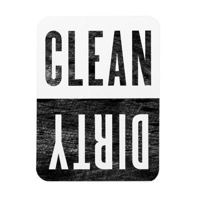 sauber | Geschirrspülmaschine "Dirty Letterpress"  Magnet (Vertikal)