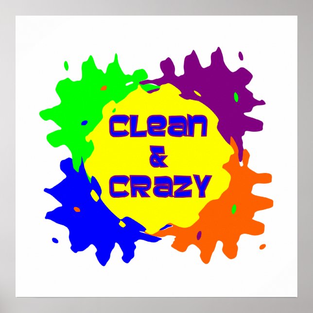 Sauber und verrückt poster (Vorne)