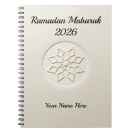 Saubere Ästhetik Neutrales Ramadan Notizblock