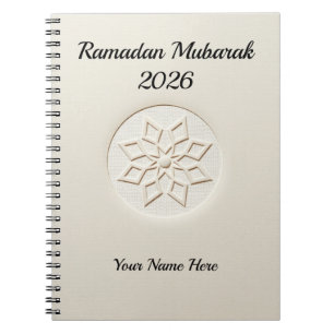 Saubere Ästhetik Neutrales Ramadan Notizblock