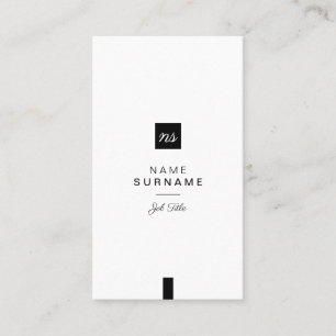 Saubere B&W Vertikale des beruflichen Visitenkarte