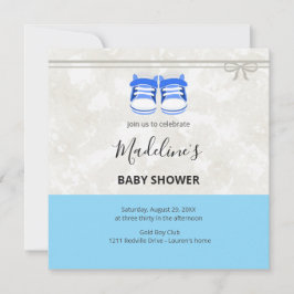 Saubere Babyshower-Einladung – Anpassbar  Save The Date