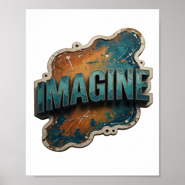 Saubere Blaue IMAGINE Poster (Vorne)