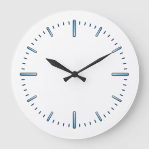 Saubere blaue, nummerlose Designer-Wandleuchte Große Wanduhr