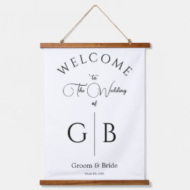 Saubere Chic-Hochzeitsempfang-Eingang Wandteppich Mit Holzrahmen