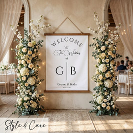 Saubere Chic-Hochzeitsempfang-Eingang Wandteppich Mit Holzrahmen
