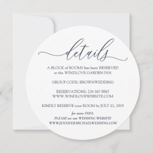 Saubere Details Einfache Hochzeit abgerundet Einladung
