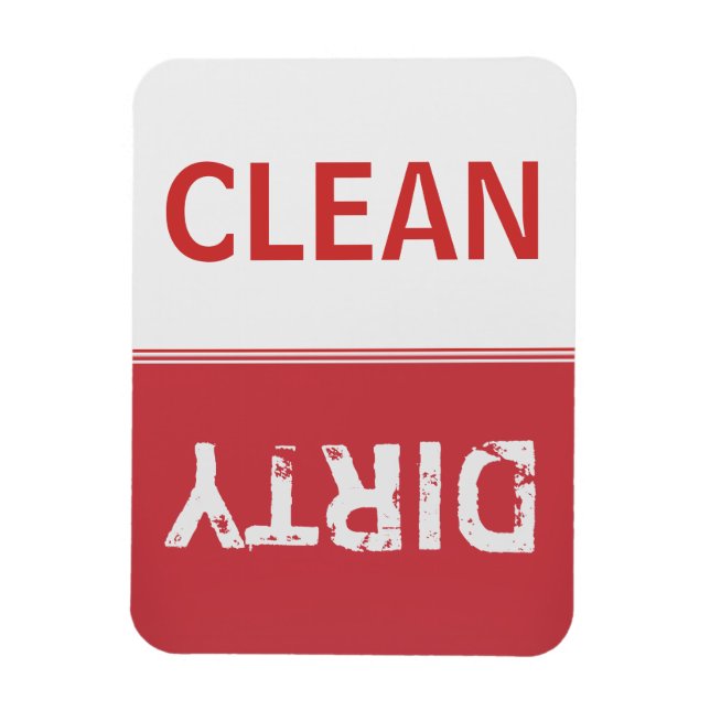 Saubere Dirty Ruby Red Geschirrspüler Magnet (Vertikal)