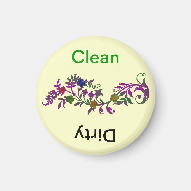 Saubere/dreckige Geschirrspülmaschine #2 Magnet (Vorne)