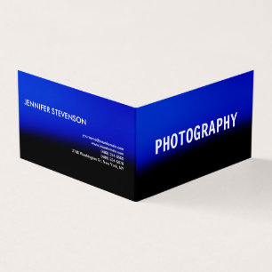 Saubere einfache blaue schwarze Fotografin Künstle Visitenkarten