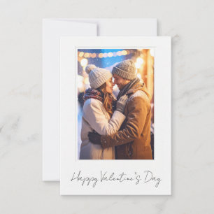 Saubere & einfache Happy Valentinstag-Flat-Karte