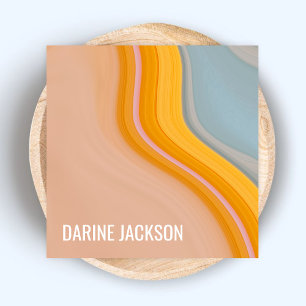 Saubere, einfache, Minimalistische Flüssigkeits-Pa Quadratische Visitenkarte