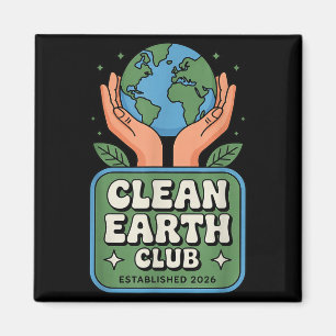Saubere Erde Club - Eco Kids Umweltabzeichen Magnet