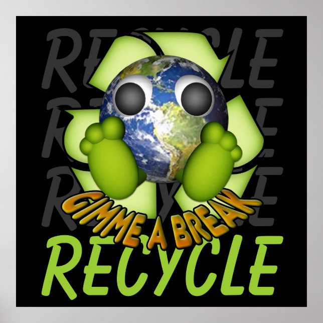 Saubere Erde - Gerecycelt Poster (Vorne)