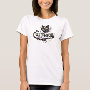 Saubere farbenfrohe ICH BIN EINE KATZENPERSON 3D-T T-Shirt