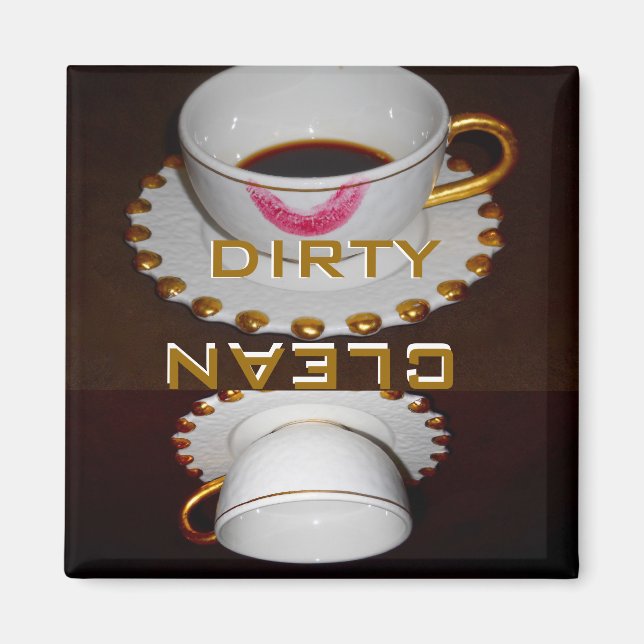 Saubere Geschirr Geschirrspülmaschine Magnet (Vorne)