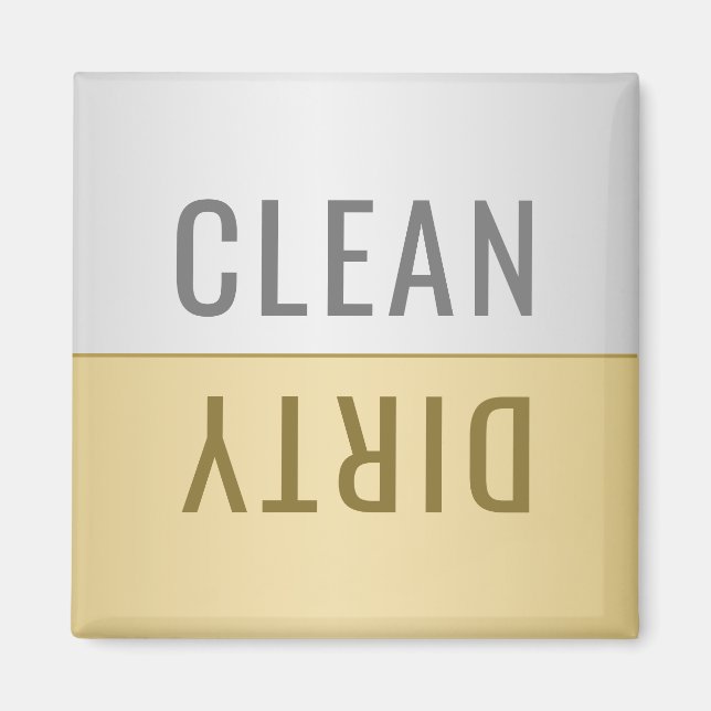 Saubere Geschirrspüler Imitate Silver Gold Magnet (Vorne)