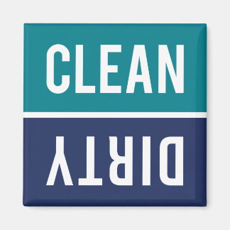 Saubere Geschirrspülmaschine Aquamarin und blau Magnet