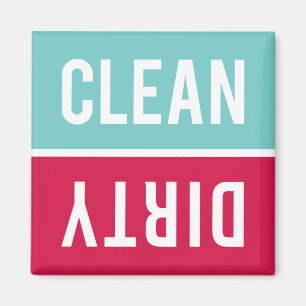 Saubere Geschirrspülmaschine Dirty Aqua Blau und K Magnet