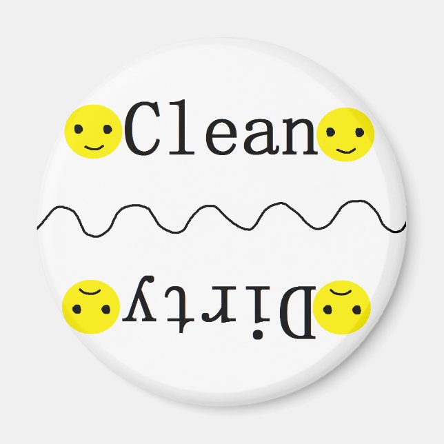 Saubere Geschirrspülmaschine Magnet (Vorne)