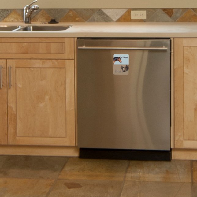 Saubere Geschirrspülmaschine Magnet Pferde (Von Creator hochgeladen)