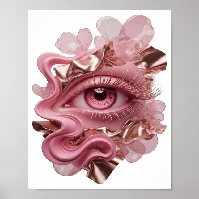 Saubere Gold ABSTRACT ART Gestaltung Poster (Vorne)