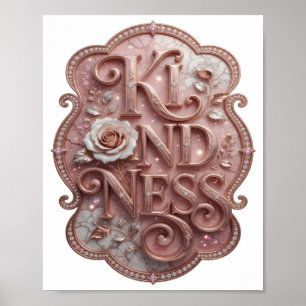 Saubere Gold-KINDNESS-Statement-Design Poster