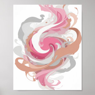 Saubere graue ABSTRACT ART Statement Design Poster