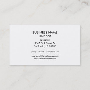 Saubere, grundlegende Visitenkarte-Schablone Visitenkarte