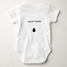 Saubere Kehrseite auf eigene Gefahr, ein Teil Baby Strampler