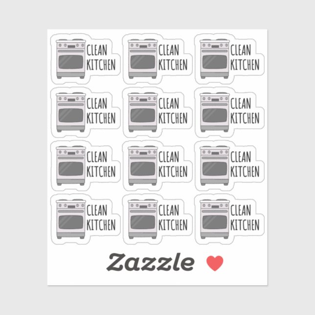 Saubere Küche Obere Reinigung Erinnerung Bujo Plan Aufkleber (Blatt)