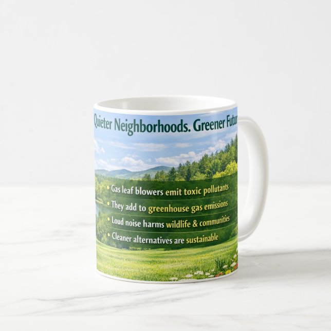Saubere Luft Eco Awareness Tasse  ("Clean Air Starts Here")