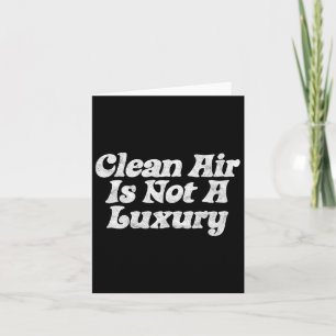 Saubere Luft ist kein Luxus! Minimalistische Retro Karte