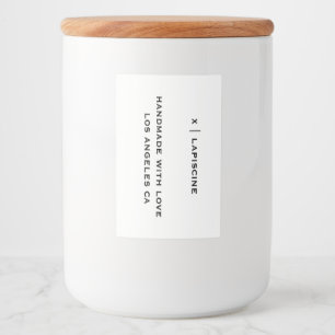 Saubere minimalistische, coole, einfache atemberau lebensmitteletikett