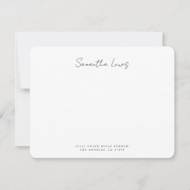 Saubere minimalistische handgeschriebene Schriftar Mitteilungskarte
