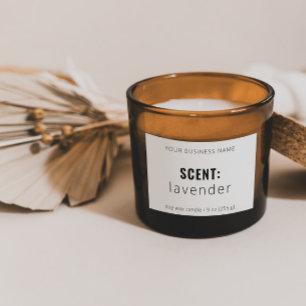 Saubere Minimalistische Kerze Lebensmitteletikett