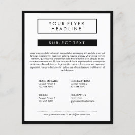 Saubere Minimalistische Social Media Luxus Black&W Flyer