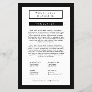 Saubere Minimalistische Soziale Medien Luxus S/W 5 Flyer