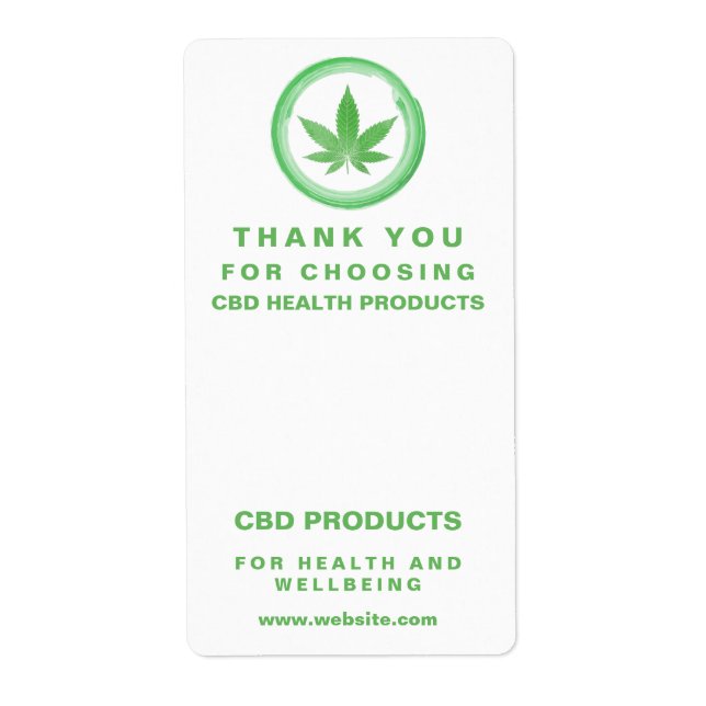 Saubere, moderne CBD-Box-Verpackungs-Etiketten (Vorne)