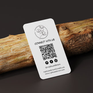 Saubere moderne Markenbildung mit QR-Code Visitenkarte