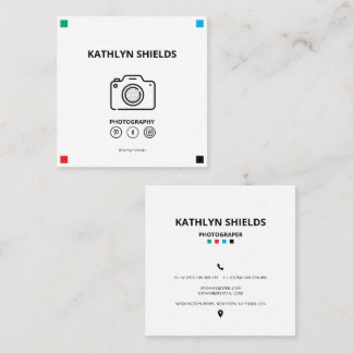 Saubere moderne stilvolle Typografie Minimalistisc Quadratische Visitenkarte