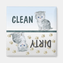 Saubere, Niedliche Kitten Druckgeschirrspülmaschin