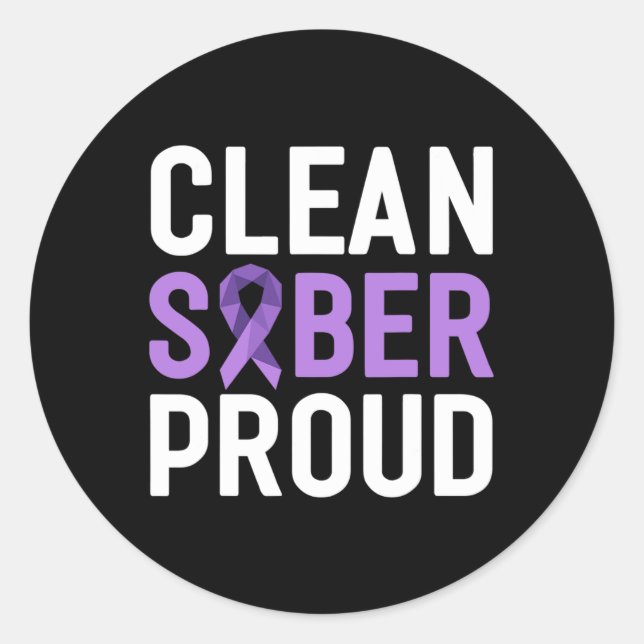 Saubere, nüchterne Endabnahme Überdosierung Bewuss Runder Aufkleber (Vorderseite)