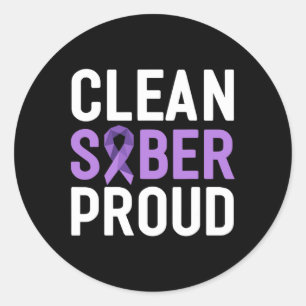 Saubere, nüchterne Endabnahme Überdosierung Bewuss Runder Aufkleber