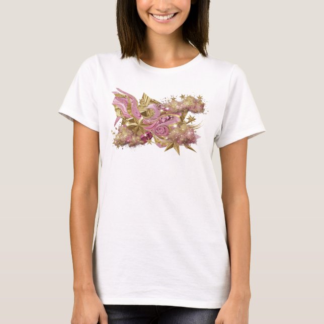 Saubere Orange ABSTRACT ART Design v2 T-Shirt (Vorderseite)