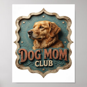 Saubere Orange DOG MOM CLUB Poster