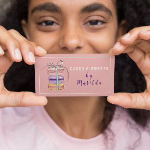 Saubere Pink Cakes & Süßigkeiten Konditorei Koch B Visitenkarte