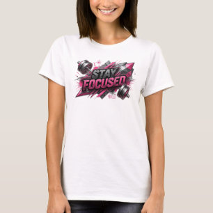 Saubere Pink-STAY FOCUSED-Textgestaltung T-Shirt