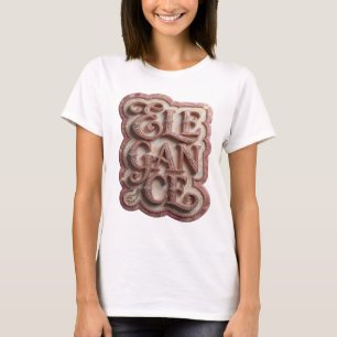 Saubere Pinke ELEGANZ Tragbare Kunst T-Shirt